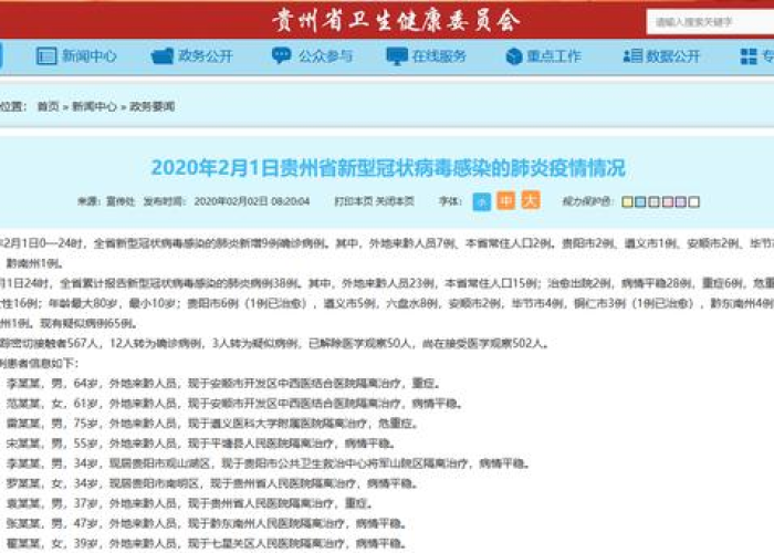 贵州省疫情最新通报，贵州省疫情最新报告