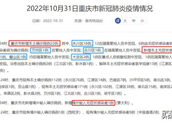 重庆疫情情况最新消息今天，重庆疫情最新情况最新