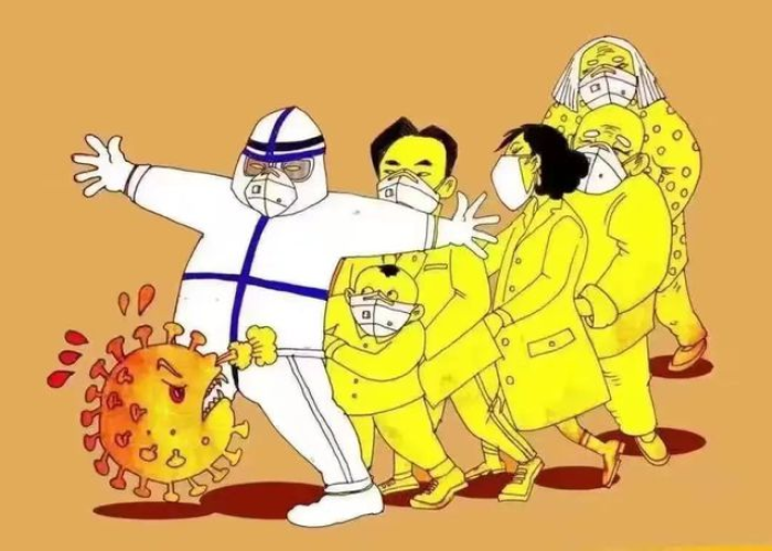 疫情期间漫画简笔画，疫情期间漫画作品